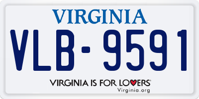 VA license plate VLB9591