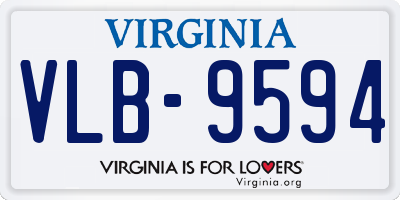 VA license plate VLB9594