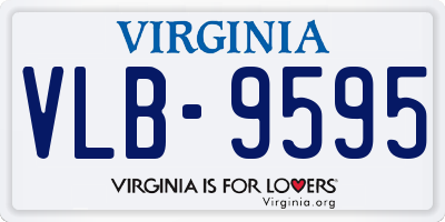 VA license plate VLB9595