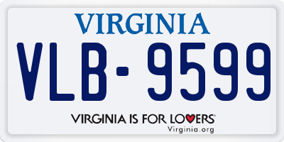 VA license plate VLB9599