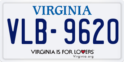 VA license plate VLB9620