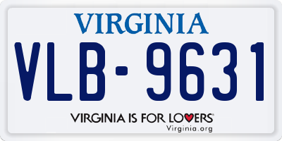 VA license plate VLB9631