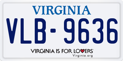 VA license plate VLB9636