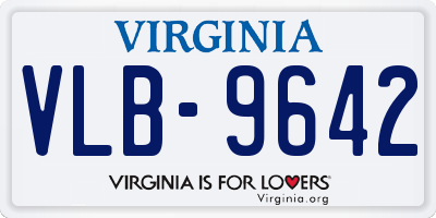 VA license plate VLB9642