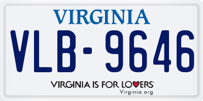 VA license plate VLB9646
