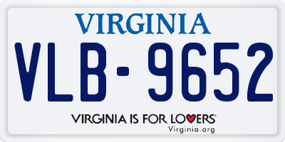 VA license plate VLB9652