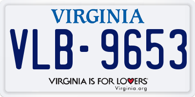 VA license plate VLB9653