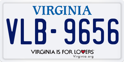VA license plate VLB9656