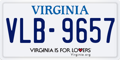 VA license plate VLB9657