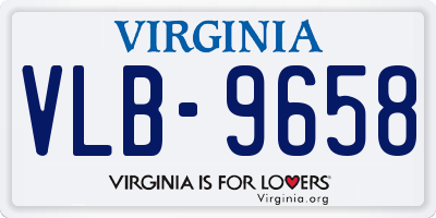 VA license plate VLB9658