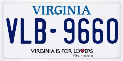 VA license plate VLB9660
