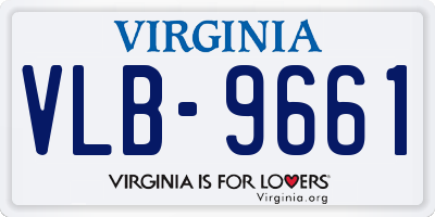 VA license plate VLB9661