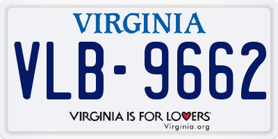 VA license plate VLB9662