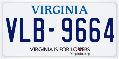 VA license plate VLB9664