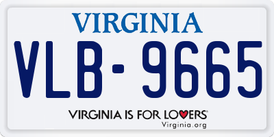 VA license plate VLB9665