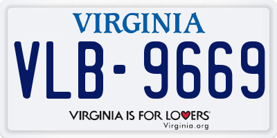 VA license plate VLB9669