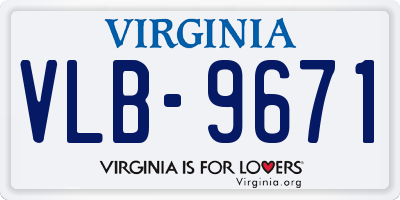 VA license plate VLB9671