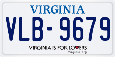VA license plate VLB9679