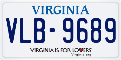 VA license plate VLB9689
