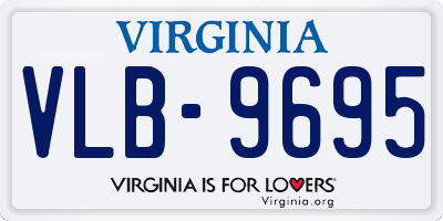 VA license plate VLB9695