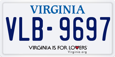 VA license plate VLB9697