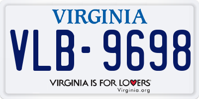 VA license plate VLB9698
