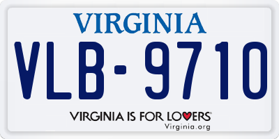 VA license plate VLB9710
