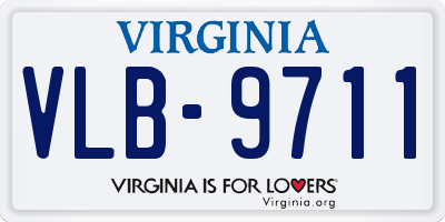 VA license plate VLB9711