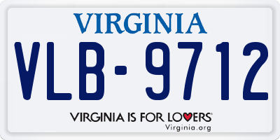 VA license plate VLB9712