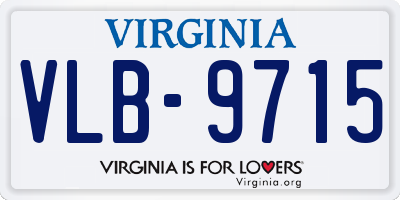 VA license plate VLB9715