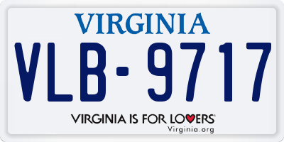 VA license plate VLB9717