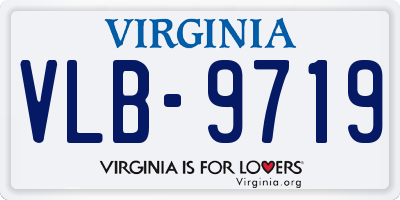 VA license plate VLB9719