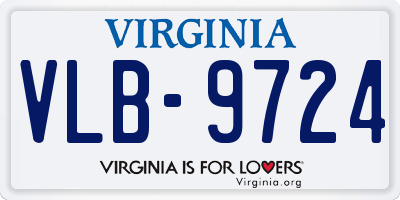 VA license plate VLB9724