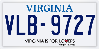 VA license plate VLB9727