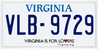 VA license plate VLB9729