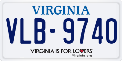VA license plate VLB9740
