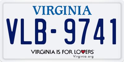 VA license plate VLB9741