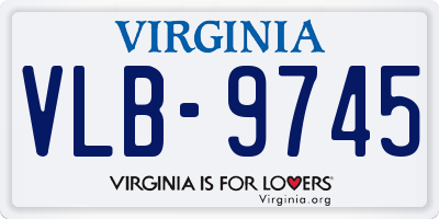VA license plate VLB9745