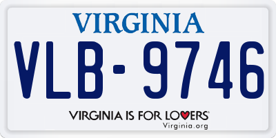 VA license plate VLB9746