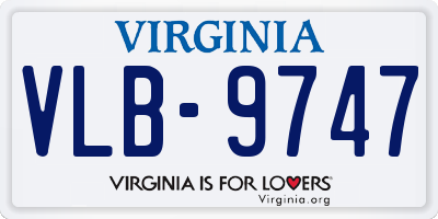 VA license plate VLB9747