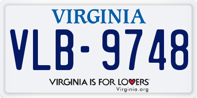 VA license plate VLB9748