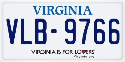 VA license plate VLB9766