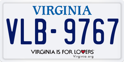 VA license plate VLB9767