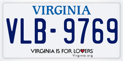 VA license plate VLB9769