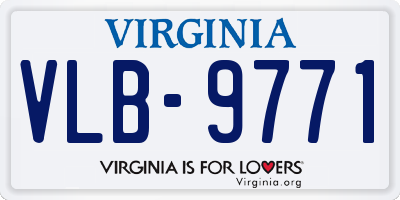 VA license plate VLB9771