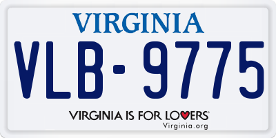 VA license plate VLB9775