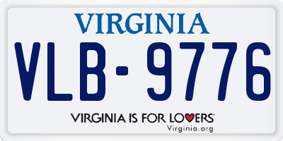 VA license plate VLB9776
