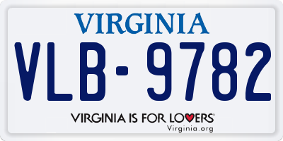 VA license plate VLB9782