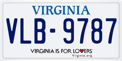 VA license plate VLB9787