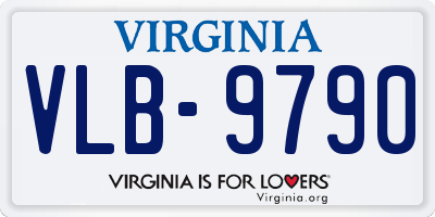 VA license plate VLB9790